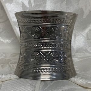 X-Large Tribal Silver Cuff Bracelet